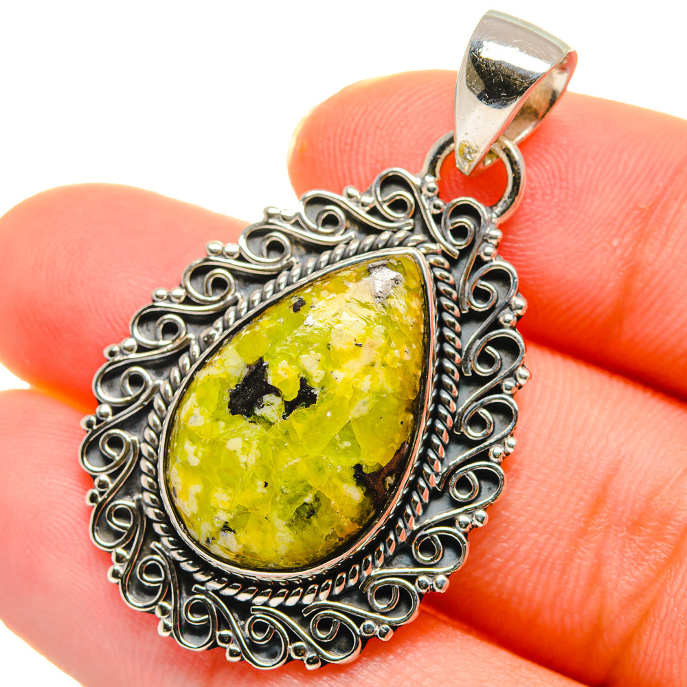 African Green Opal Pendants handcrafted by Anasilvercos - PD17671