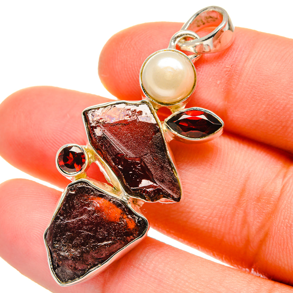 Garnet Pendants handcrafted by Anasilvercos - PD17683