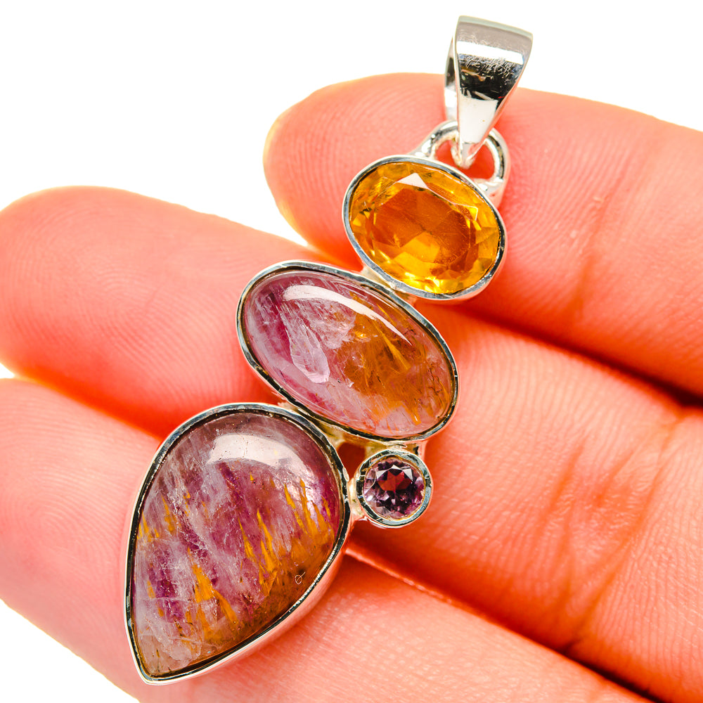 Cacoxenite Amethyst Pendants handcrafted by Anasilvercos - PD17688