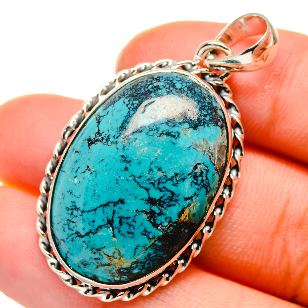 Tibetan Turquoise Pendants handcrafted by Anasilvercos - PD17697