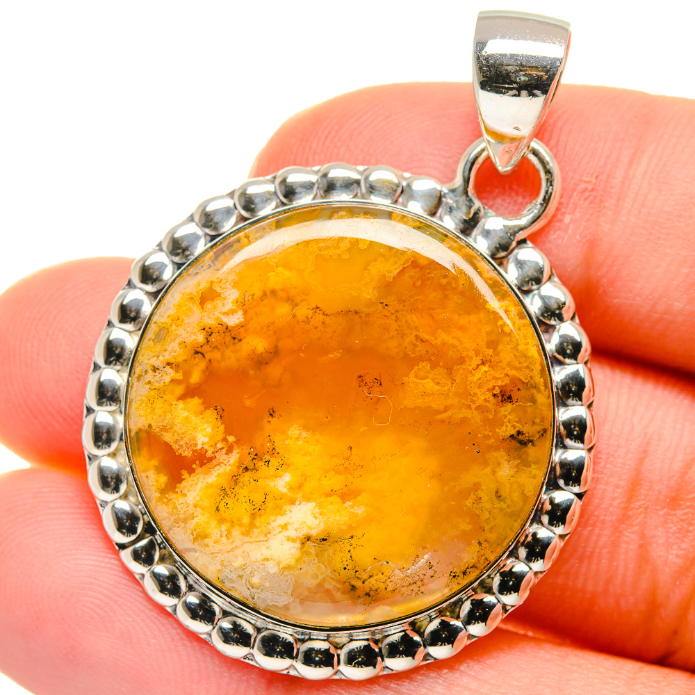 Plume Agate Pendants handcrafted by Anasilvercos - PD17703