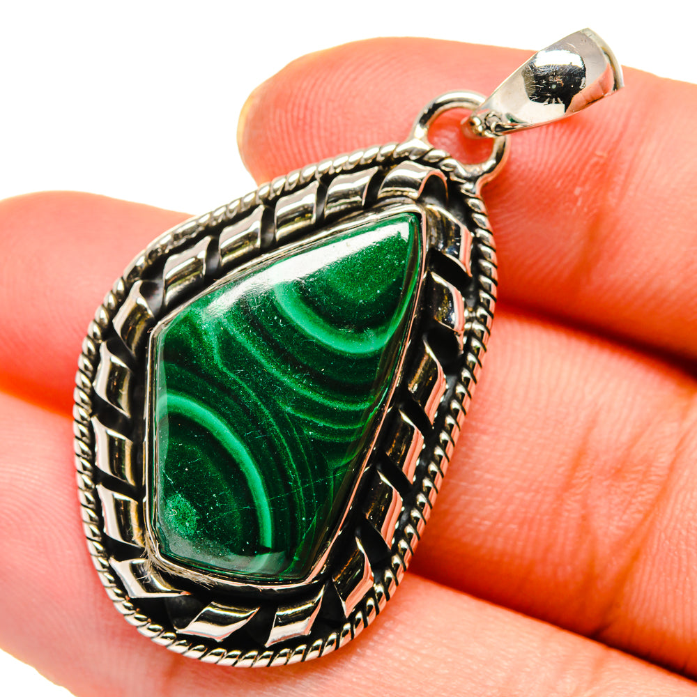 Malachite Pendants handcrafted by Anasilvercos - PD17710