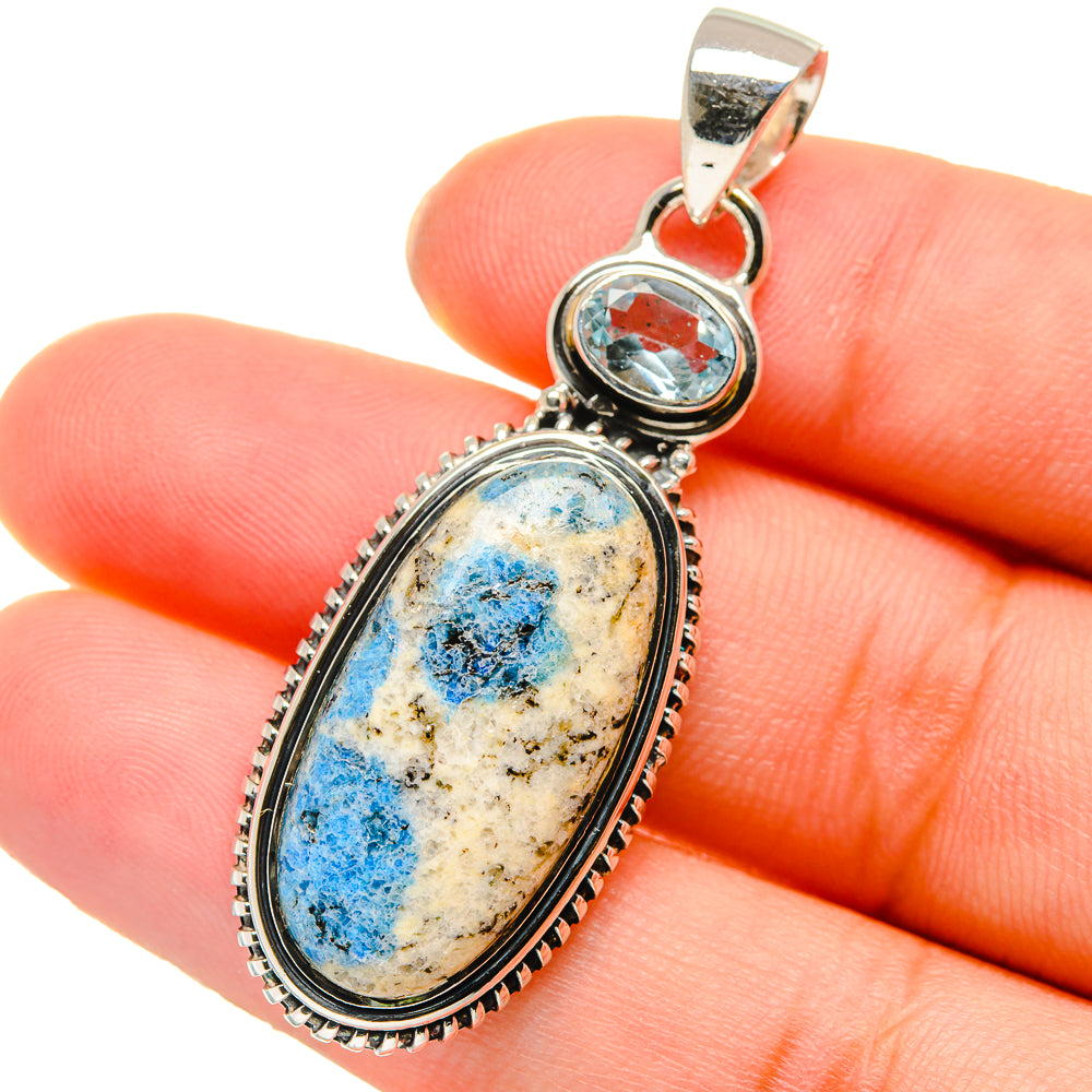 K2 Blue Azurite Pendants handcrafted by Anasilvercos - PD17714