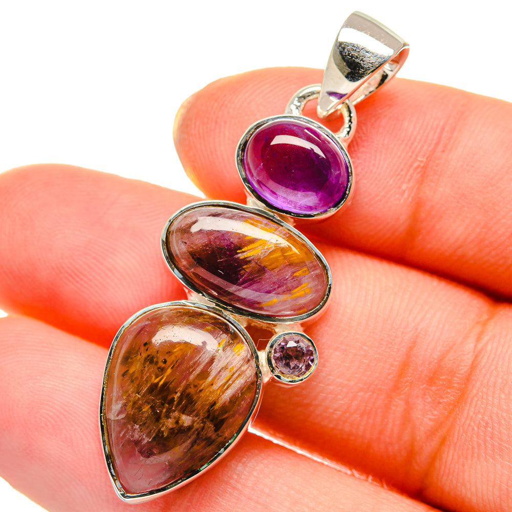 Cacoxenite Amethyst Pendants handcrafted by Anasilvercos - PD17721