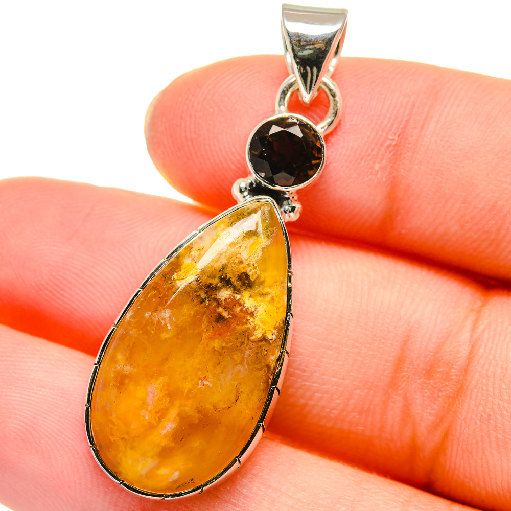 Plume Agate Pendants handcrafted by Anasilvercos - PD17731