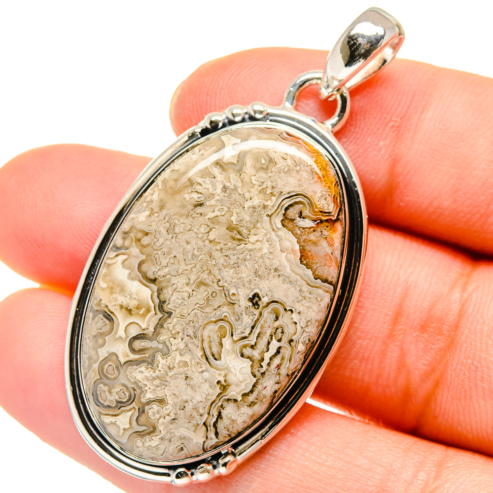 Laguna Lace Agate Pendants handcrafted by Anasilvercos - PD17736