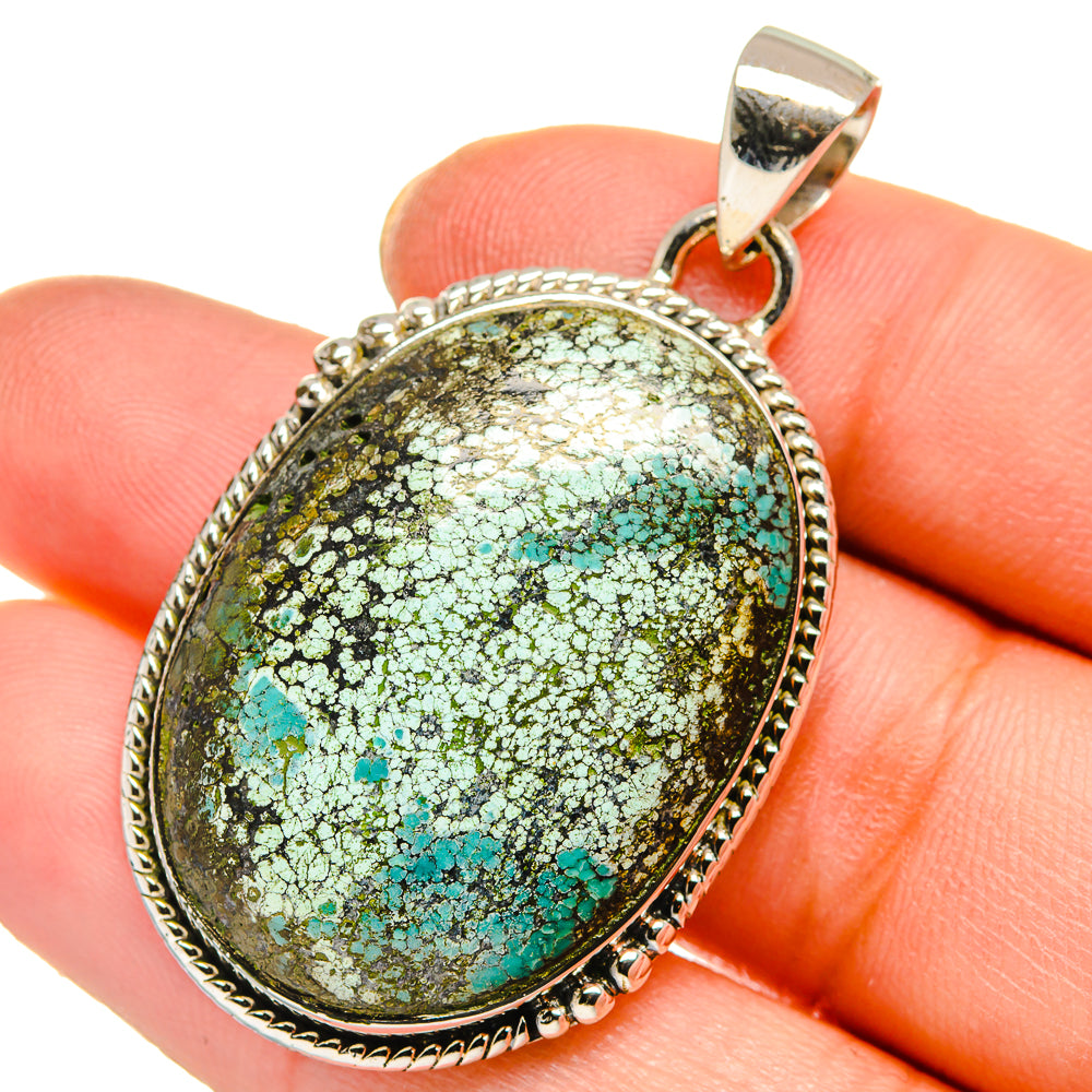 Tibetan Turquoise Pendants handcrafted by Anasilvercos - PD17766