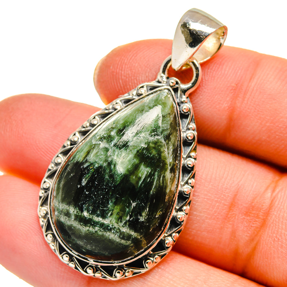 Seraphinite Pendants handcrafted by Anasilvercos - PD17784