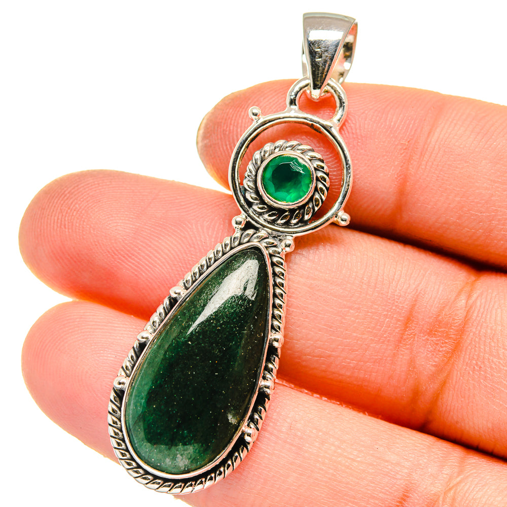 Green Aventurine Pendants handcrafted by Anasilvercos - PD17807