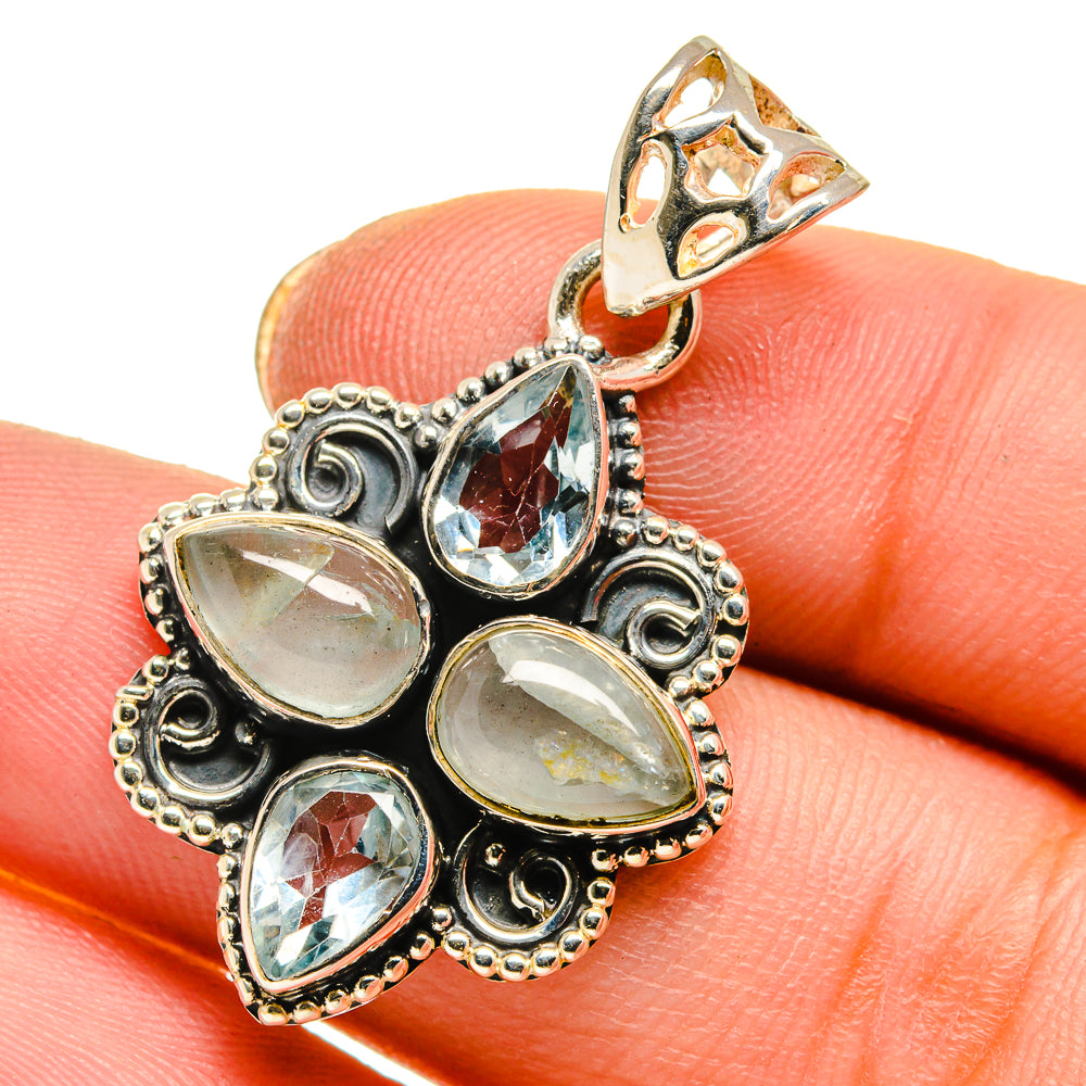 Aquamarine Pendants handcrafted by Anasilvercos - PD17813
