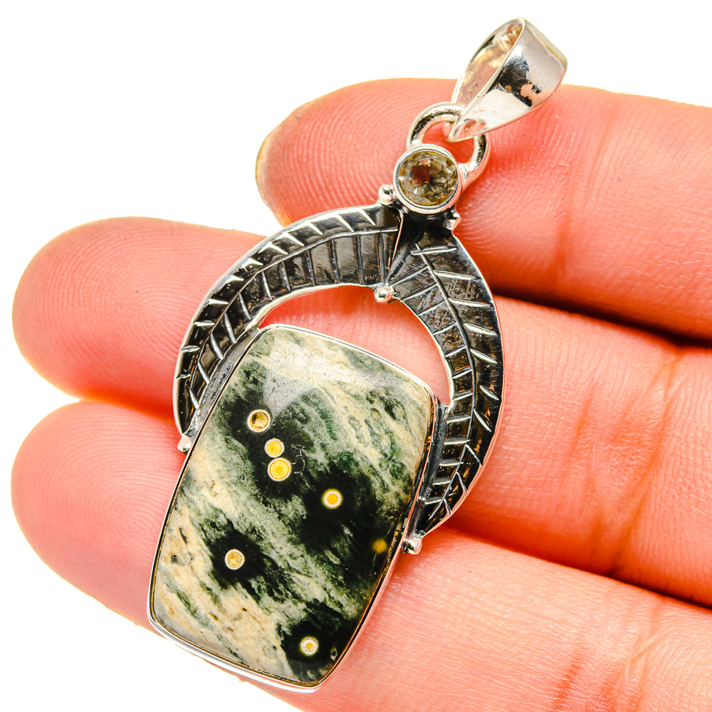 Ocean Jasper Pendants handcrafted by Anasilvercos - PD17815
