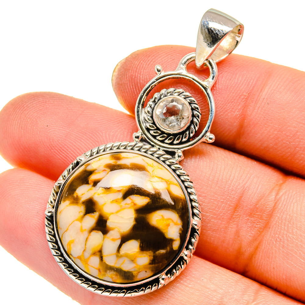 Peanut Wood Jasper Pendants handcrafted by Anasilvercos - PD17820