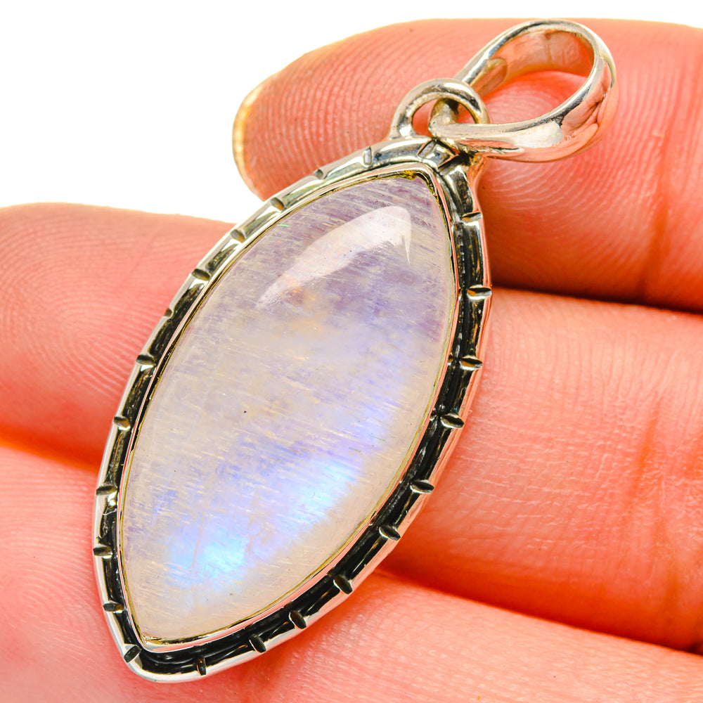 Rainbow Moonstone Pendants handcrafted by Anasilvercos - PD17826