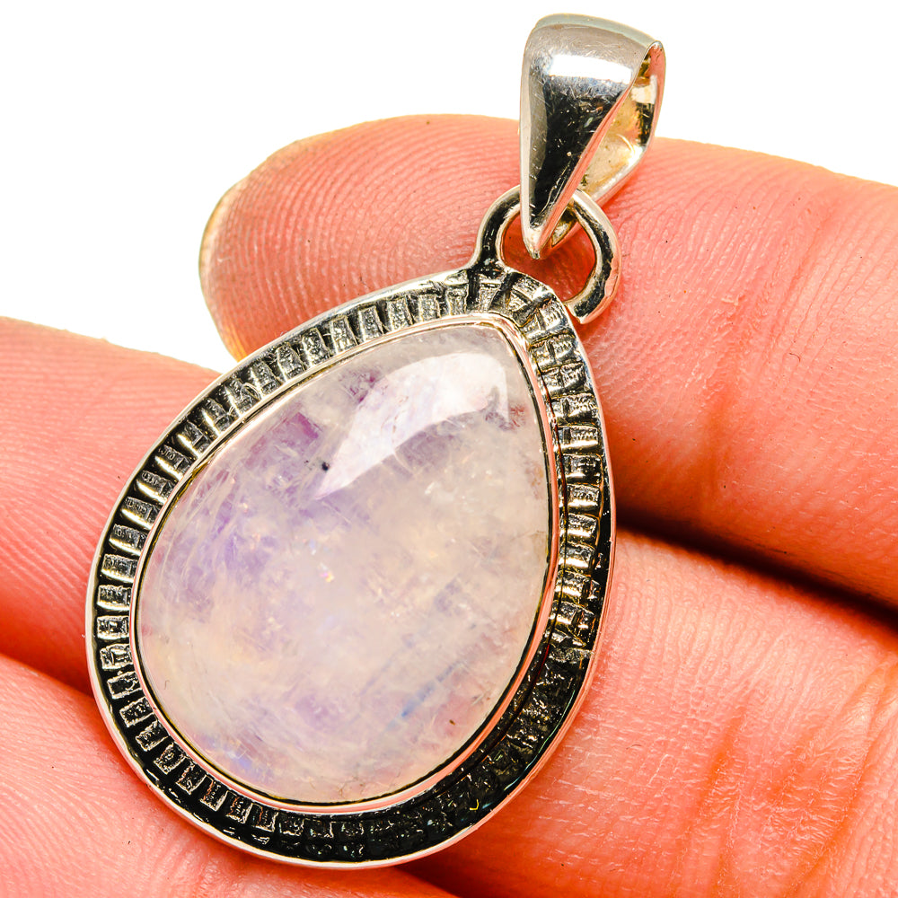 Rainbow Moonstone Pendants handcrafted by Anasilvercos - PD17828