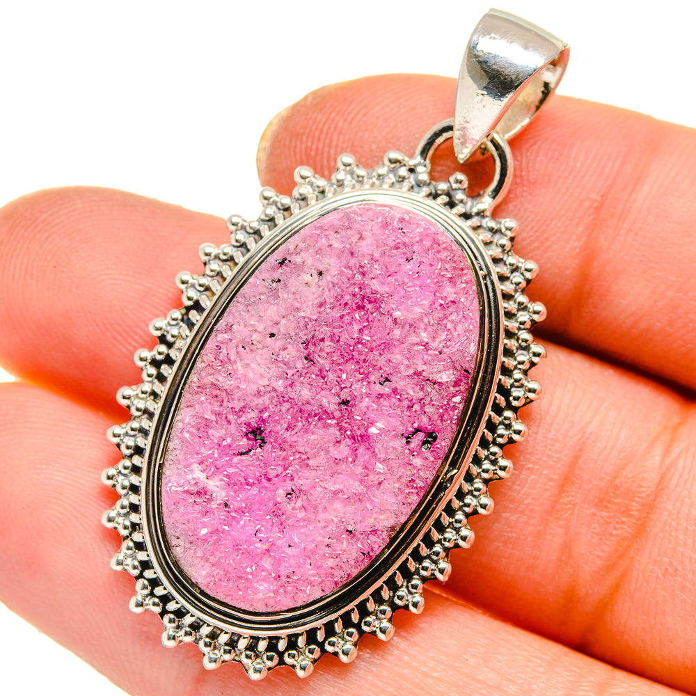 Cobalto Calcite Druzy Pendants handcrafted by Anasilvercos - PD17829