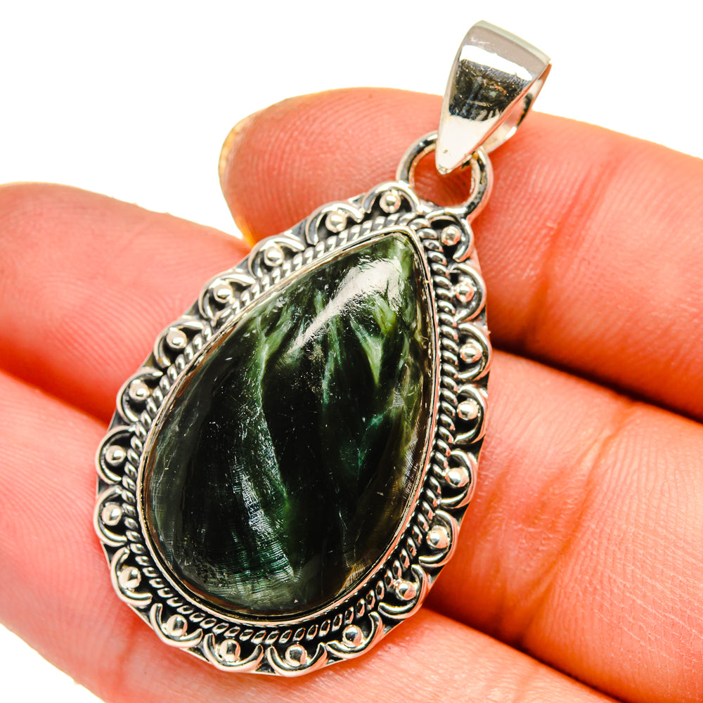 Seraphinite Pendants handcrafted by Anasilvercos - PD17832