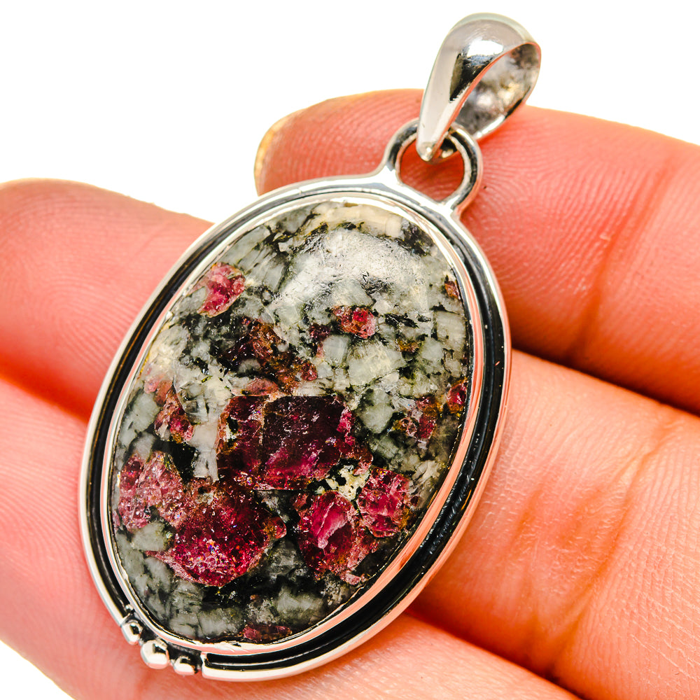 Russian Eudialyte Pendants handcrafted by Anasilvercos - PD17835