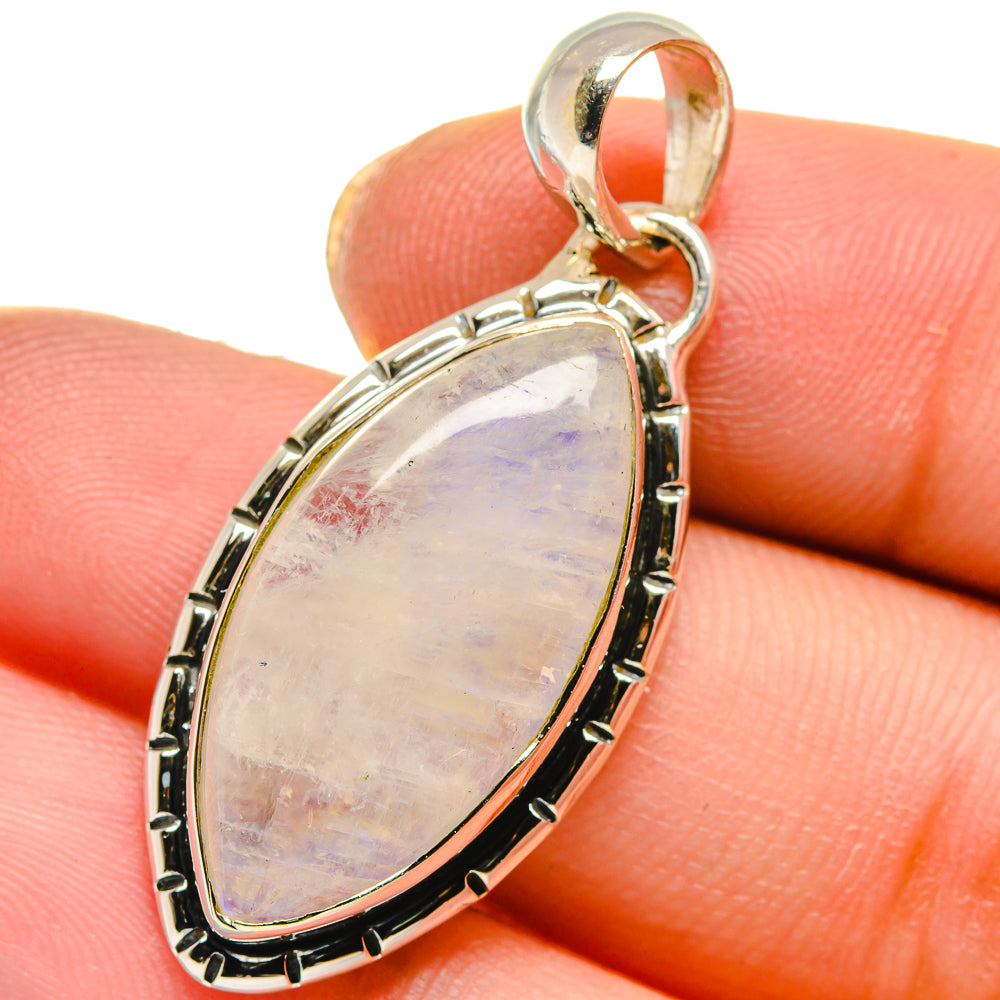 Rainbow Moonstone Pendants handcrafted by Anasilvercos - PD17837