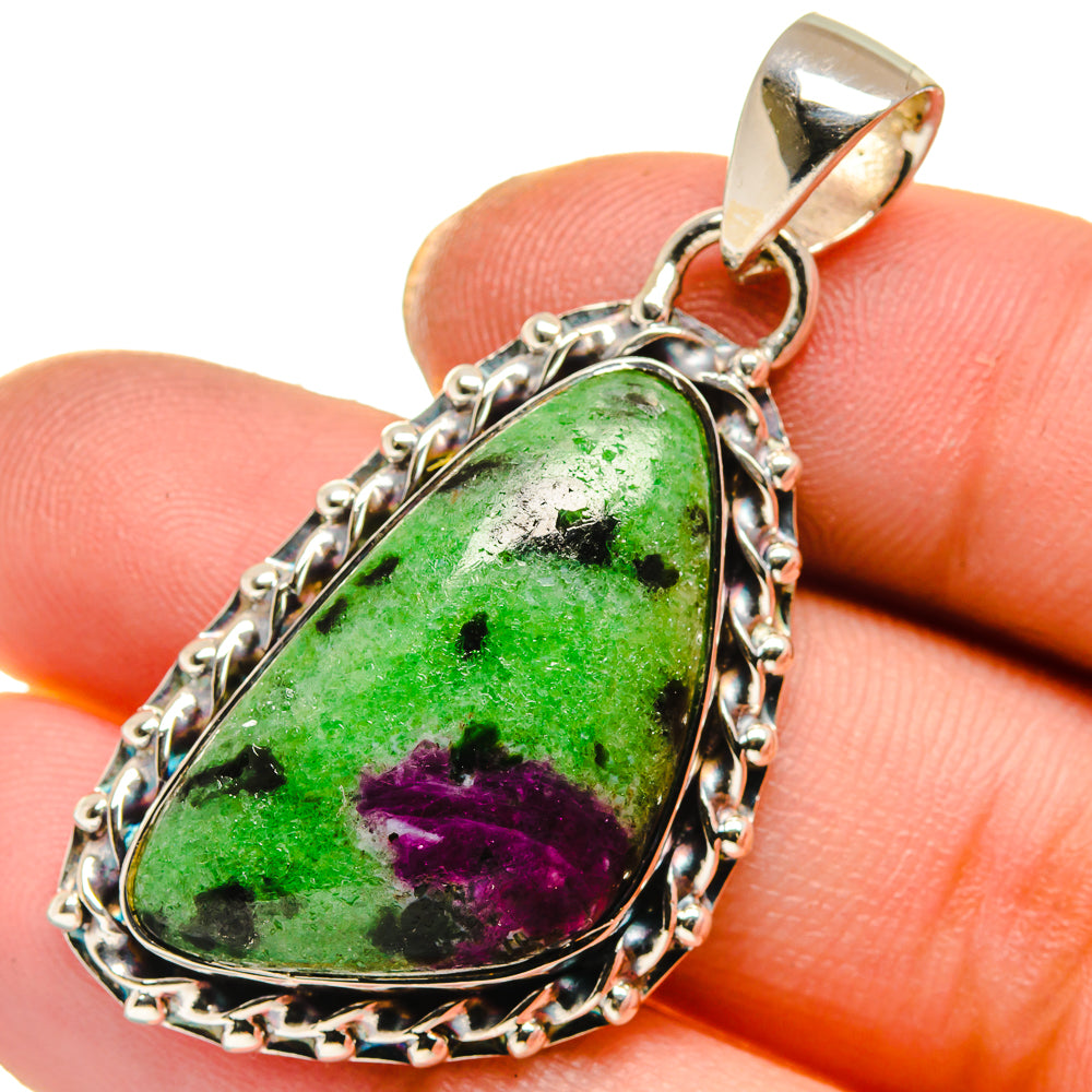 Ruby Zoisite Pendants handcrafted by Anasilvercos - PD17840