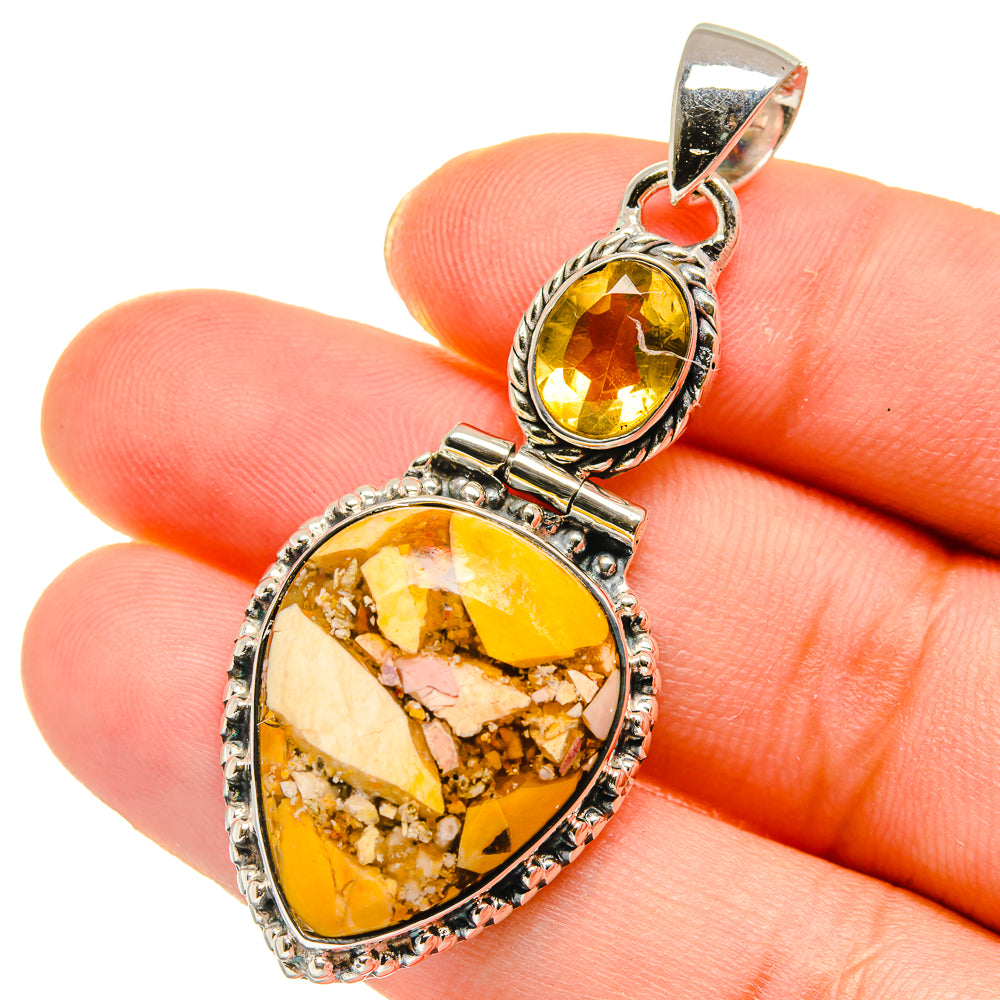 Brecciated Mookaite Pendants handcrafted by Anasilvercos - PD17873