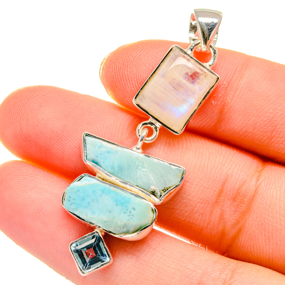 Larimar Pendants handcrafted by Anasilvercos - PD17889