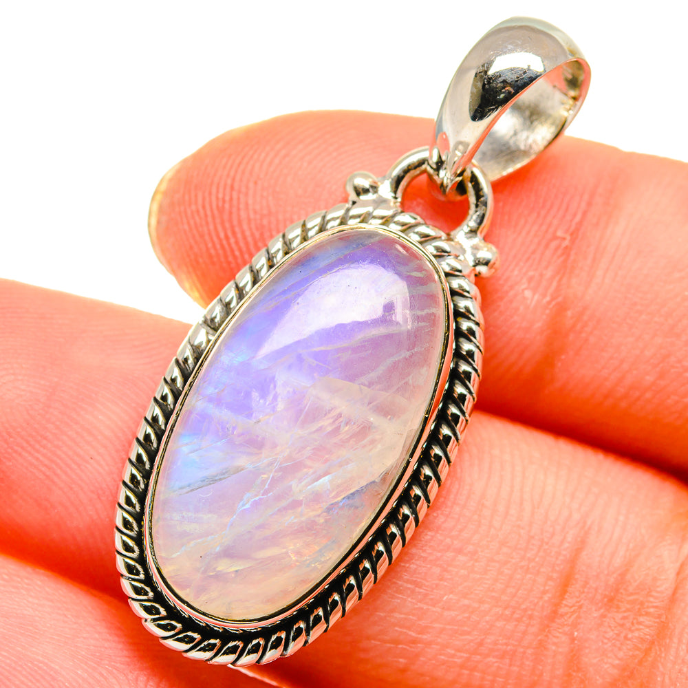 Rainbow Moonstone Pendants handcrafted by Anasilvercos - PD17902