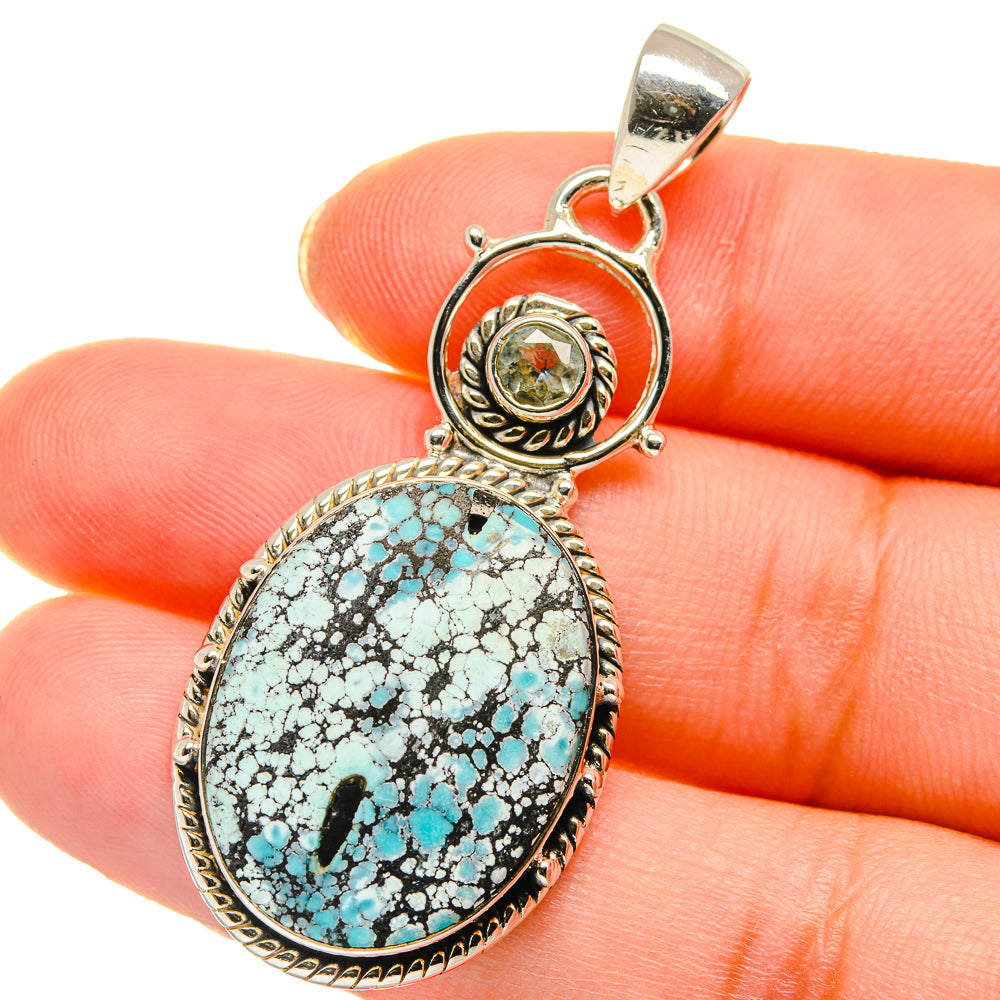 Tibetan Turquoise Pendants handcrafted by Anasilvercos - PD17905