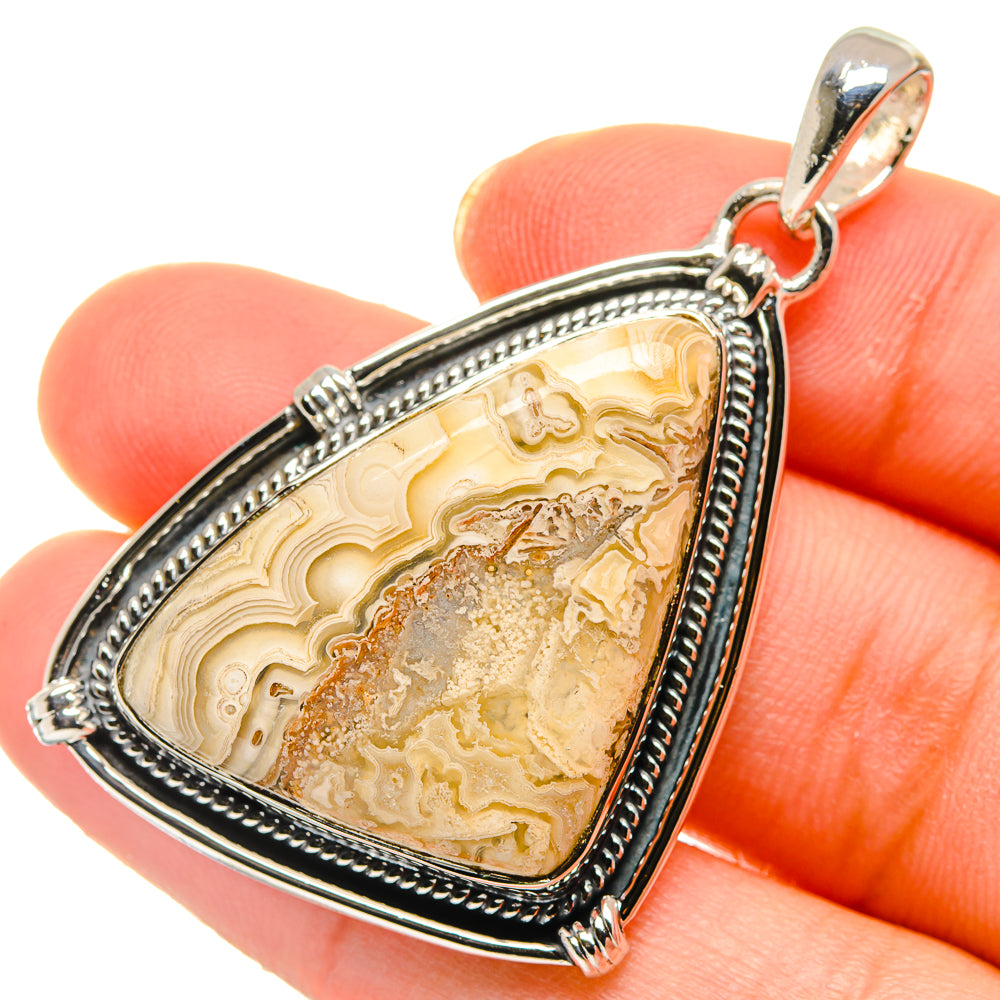 Laguna Lace Agate Pendants handcrafted by Anasilvercos - PD17906