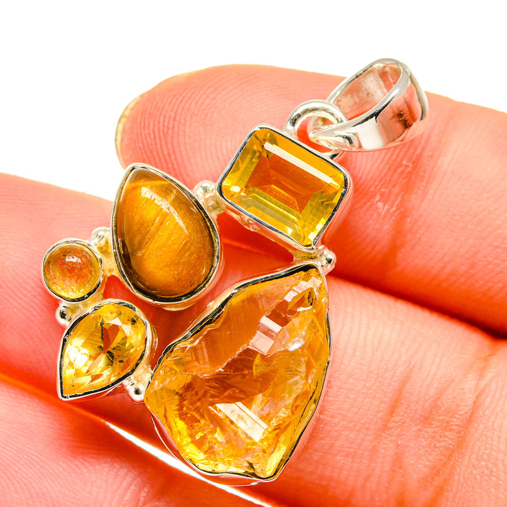 Citrine Pendants handcrafted by Anasilvercos - PD17909