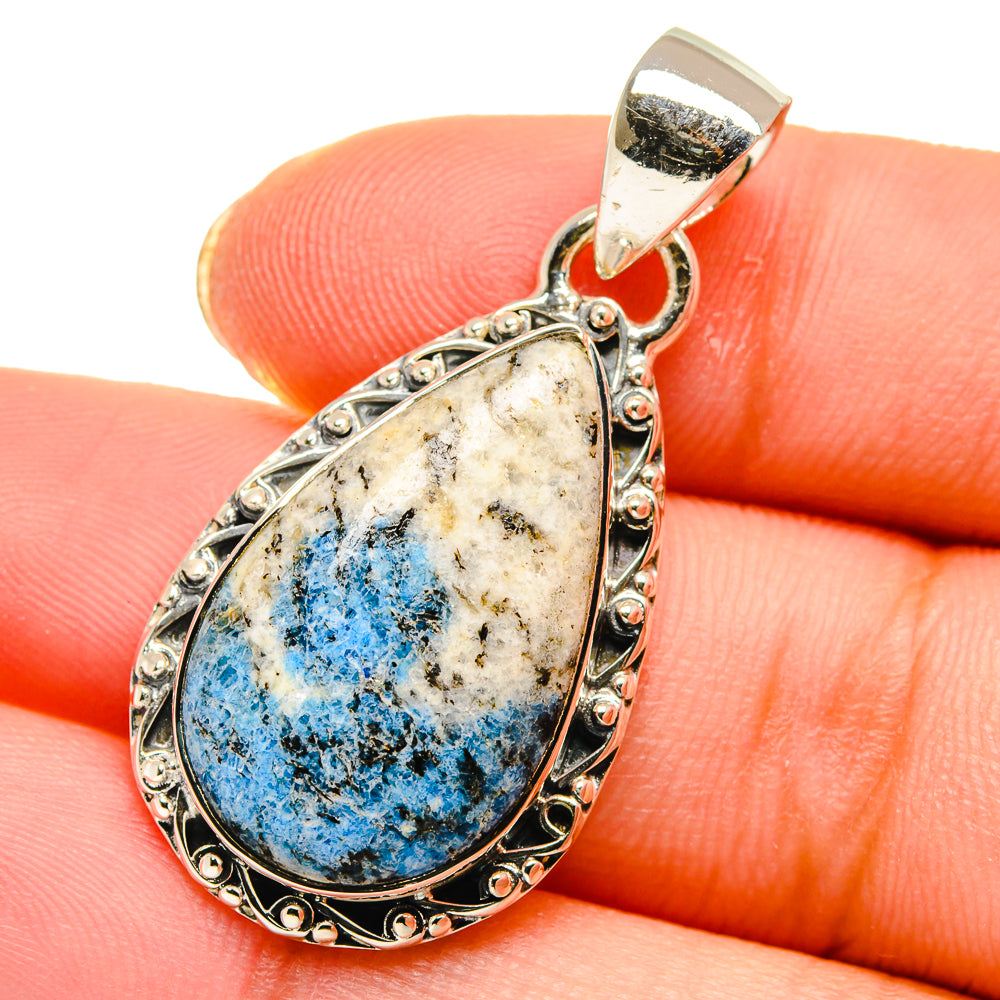 K2 Blue Azurite Pendants handcrafted by Anasilvercos - PD17914
