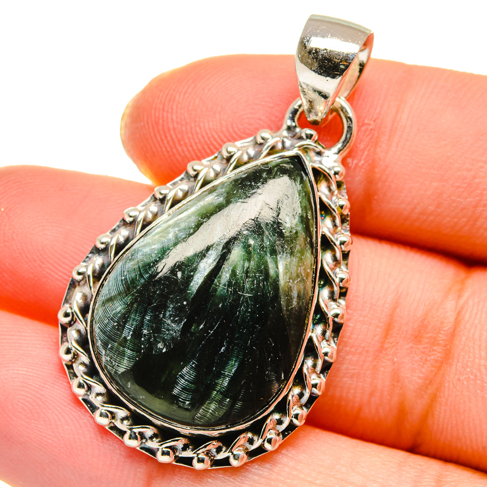 Seraphinite Pendants handcrafted by Anasilvercos - PD17919