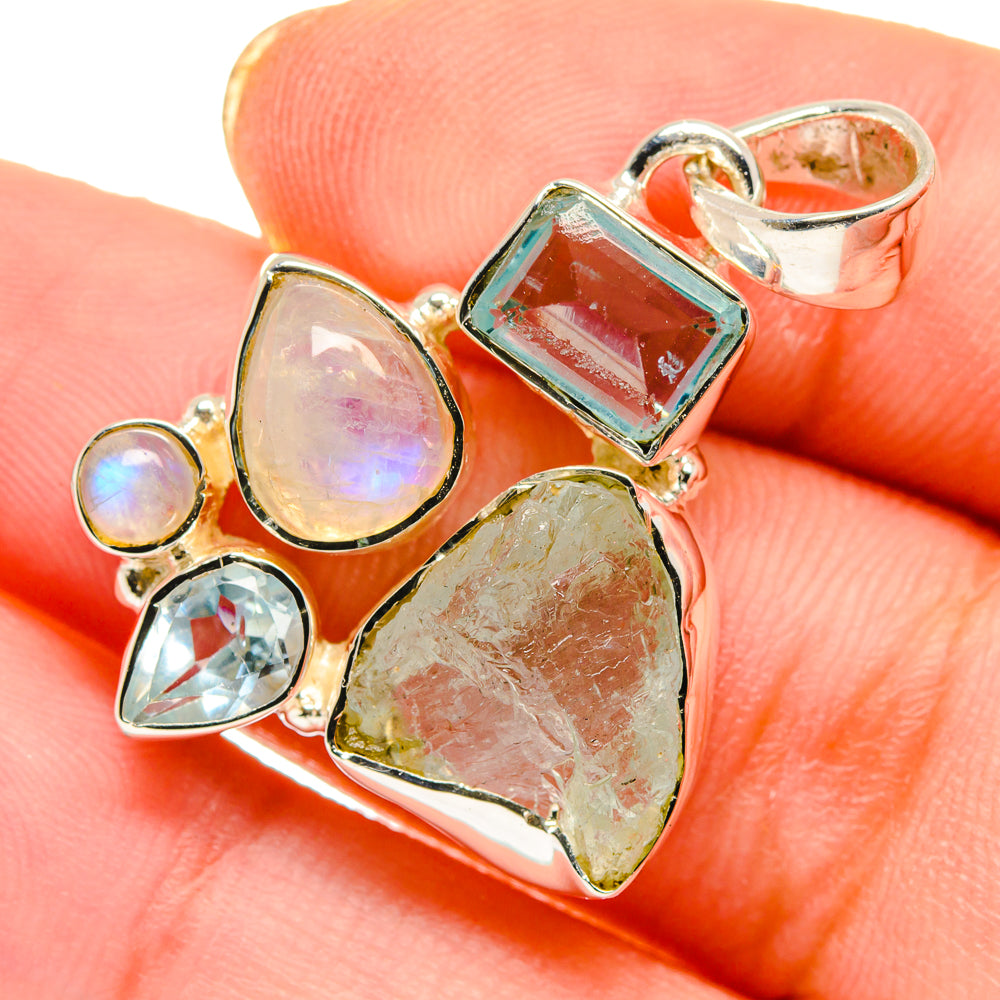 Aquamarine Pendants handcrafted by Anasilvercos - PD17923