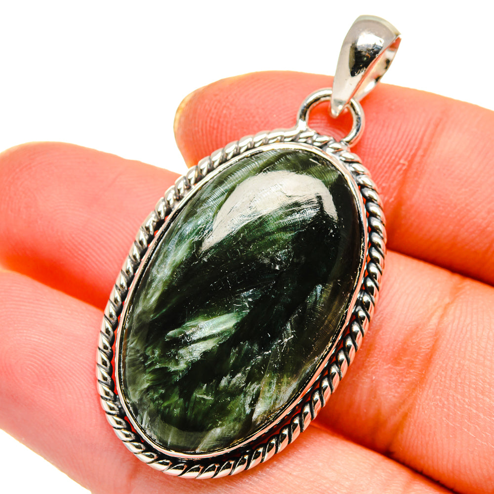Seraphinite Pendants handcrafted by Anasilvercos - PD17929