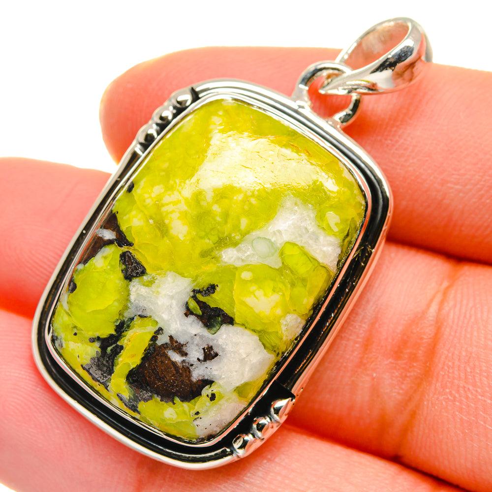 African Green Opal Pendants handcrafted by Anasilvercos - PD17931