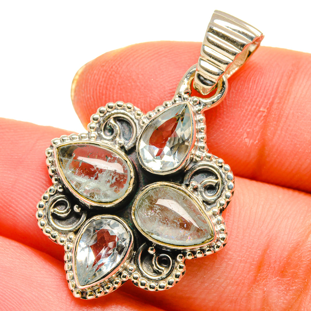 Aquamarine Pendants handcrafted by Anasilvercos - PD17932