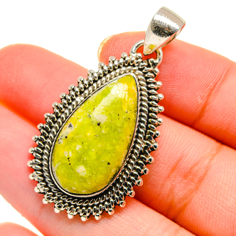 African Green Opal Pendants handcrafted by Anasilvercos - PD17933