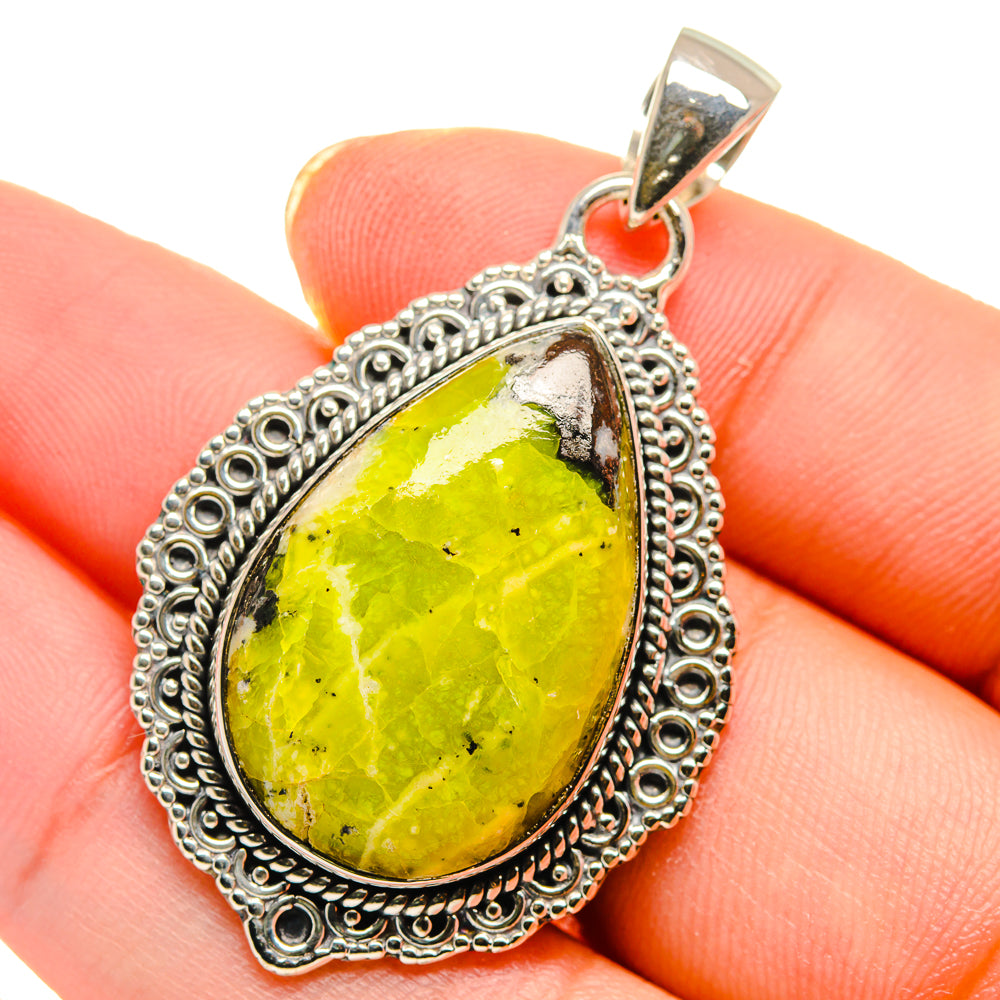 African Green Opal Pendants handcrafted by Anasilvercos - PD17935