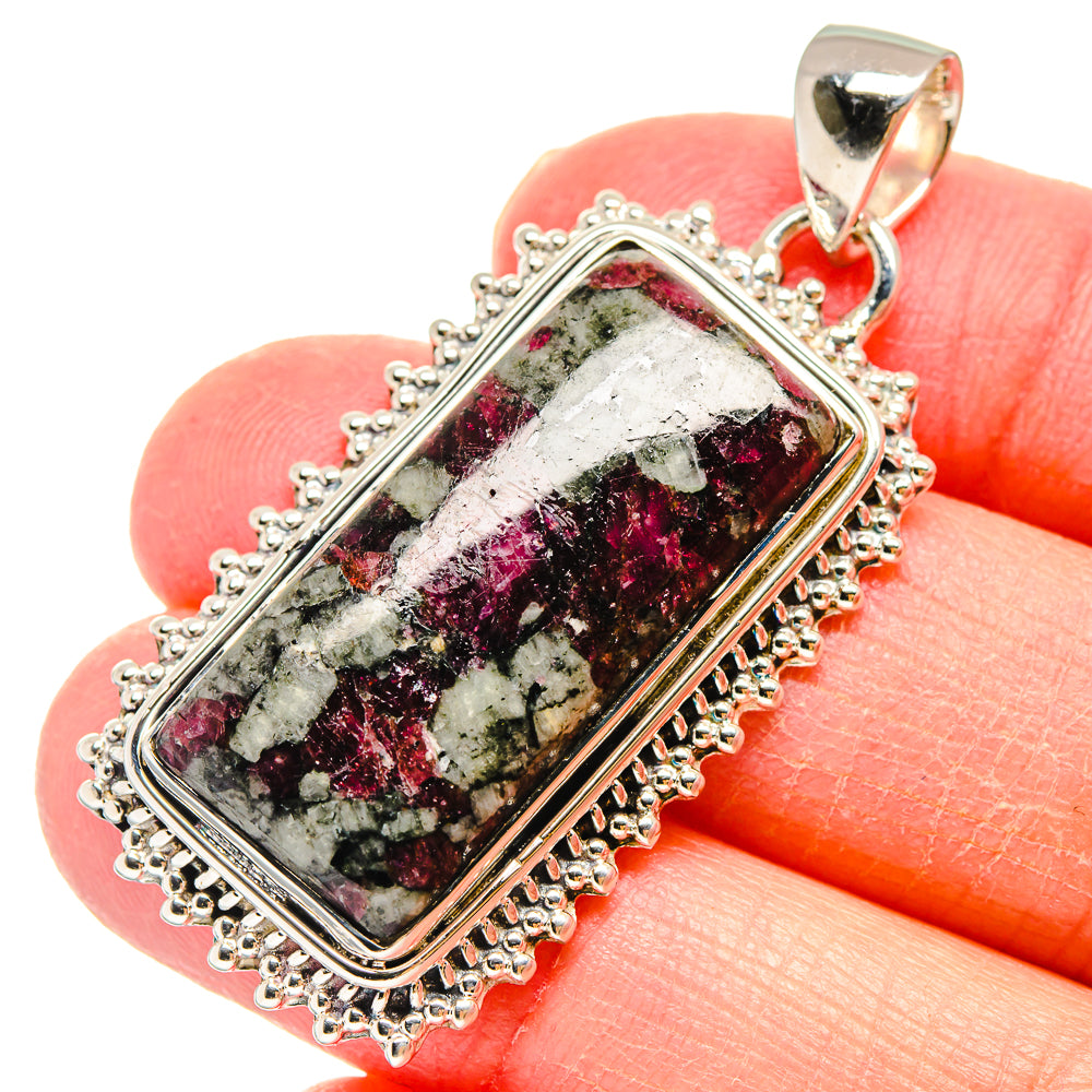 Russian Eudialyte Pendants handcrafted by Anasilvercos - PD17940