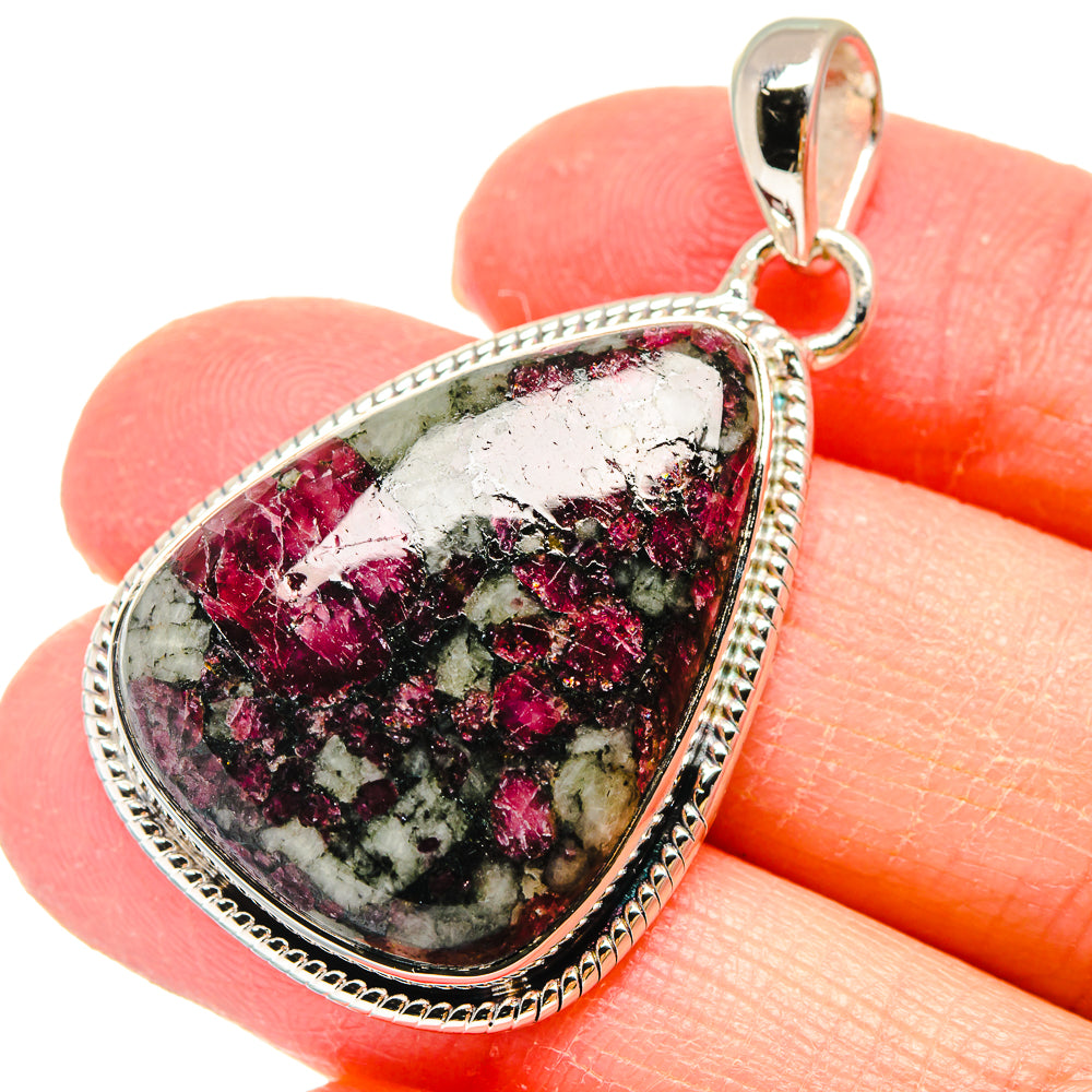 Russian Eudialyte Pendants handcrafted by Anasilvercos - PD17948