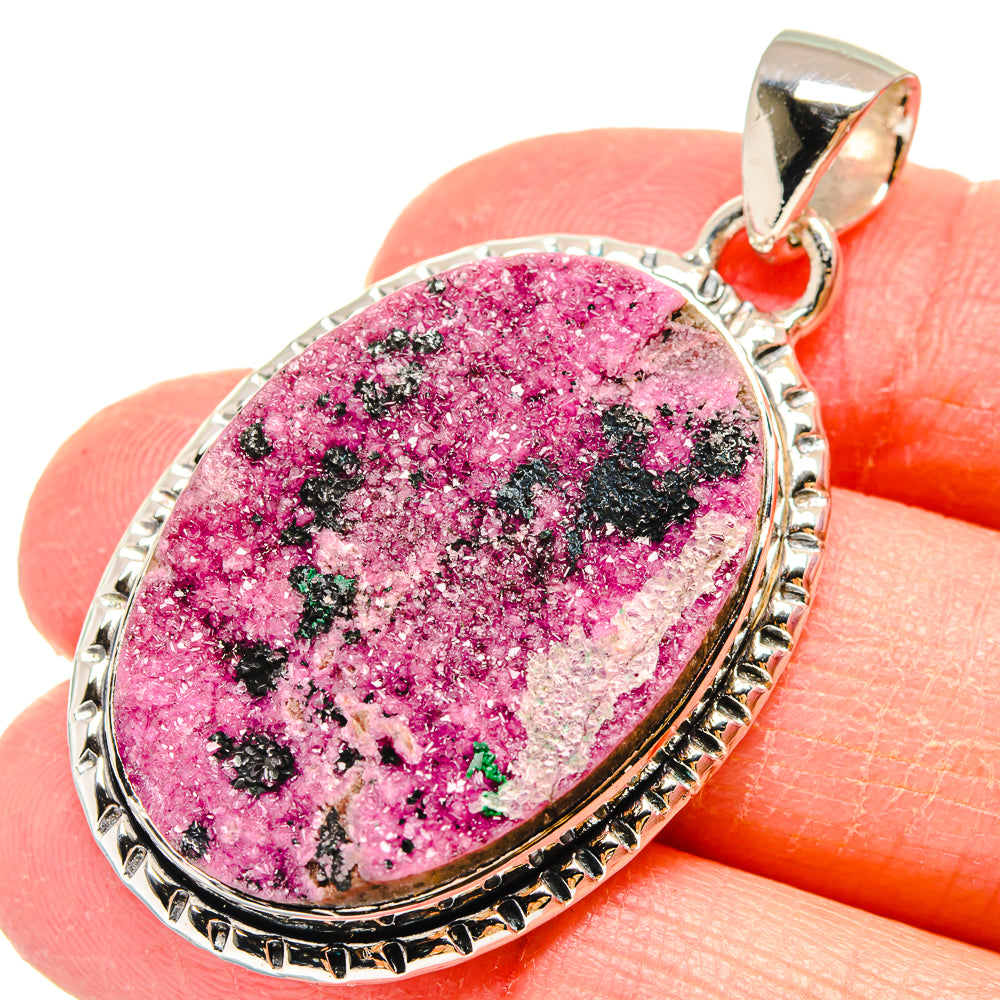 Cobalto Calcite Druzy Pendants handcrafted by Anasilvercos - PD17949