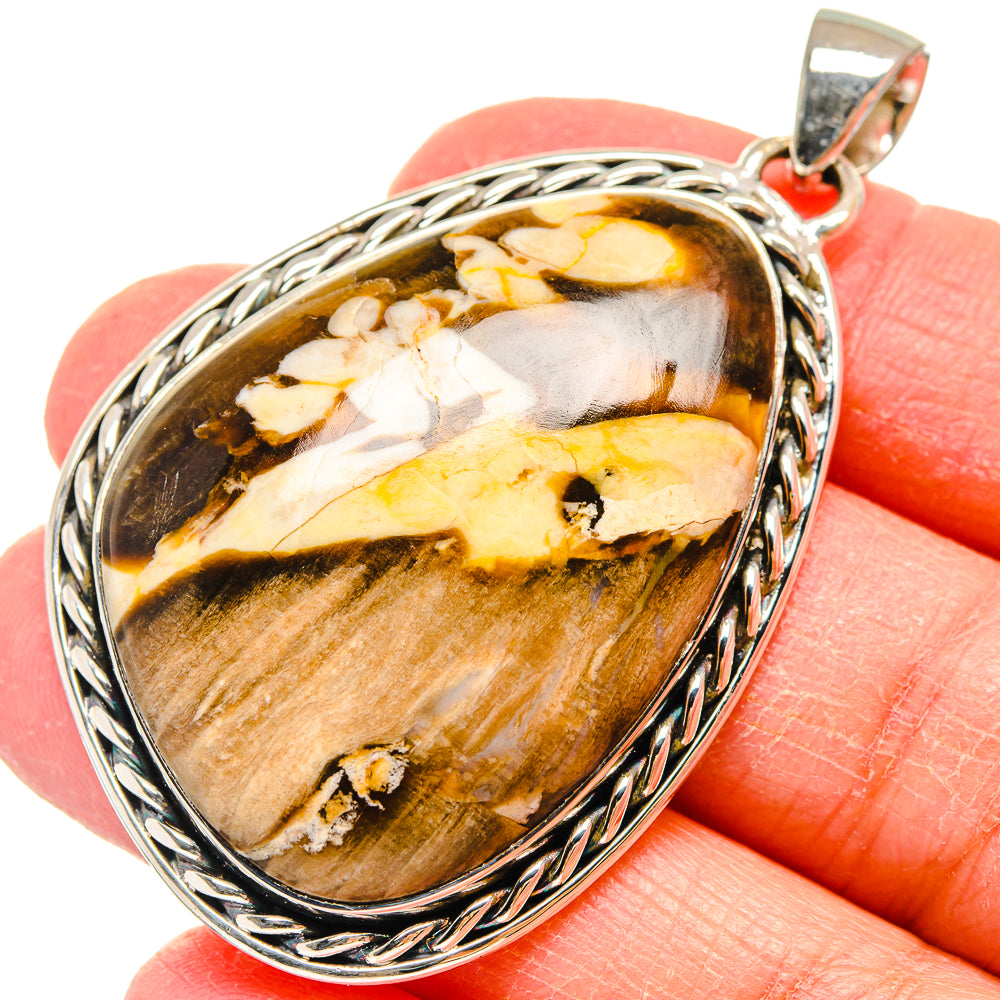Peanut Wood Jasper Pendants handcrafted by Anasilvercos - PD17950