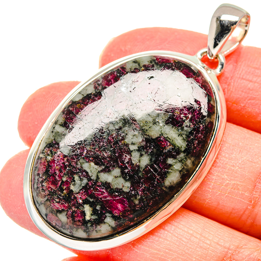 Russian Eudialyte Pendants handcrafted by Anasilvercos - PD17951