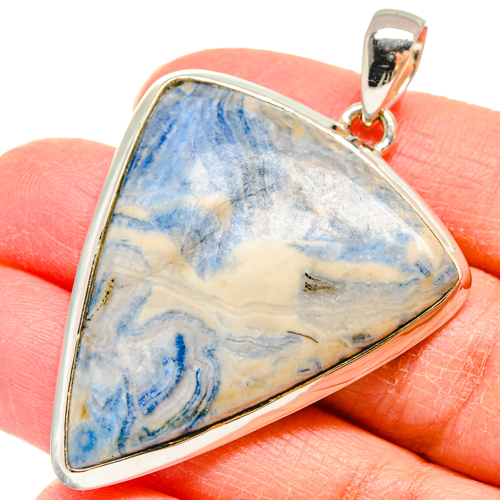 Blue Scheelite Pendants handcrafted by Anasilvercos - PD17954