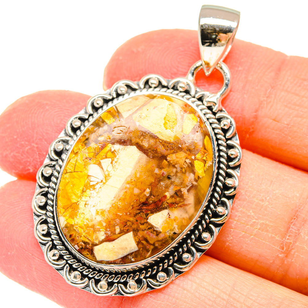 Brecciated Mookaite Pendants handcrafted by Anasilvercos - PD17966