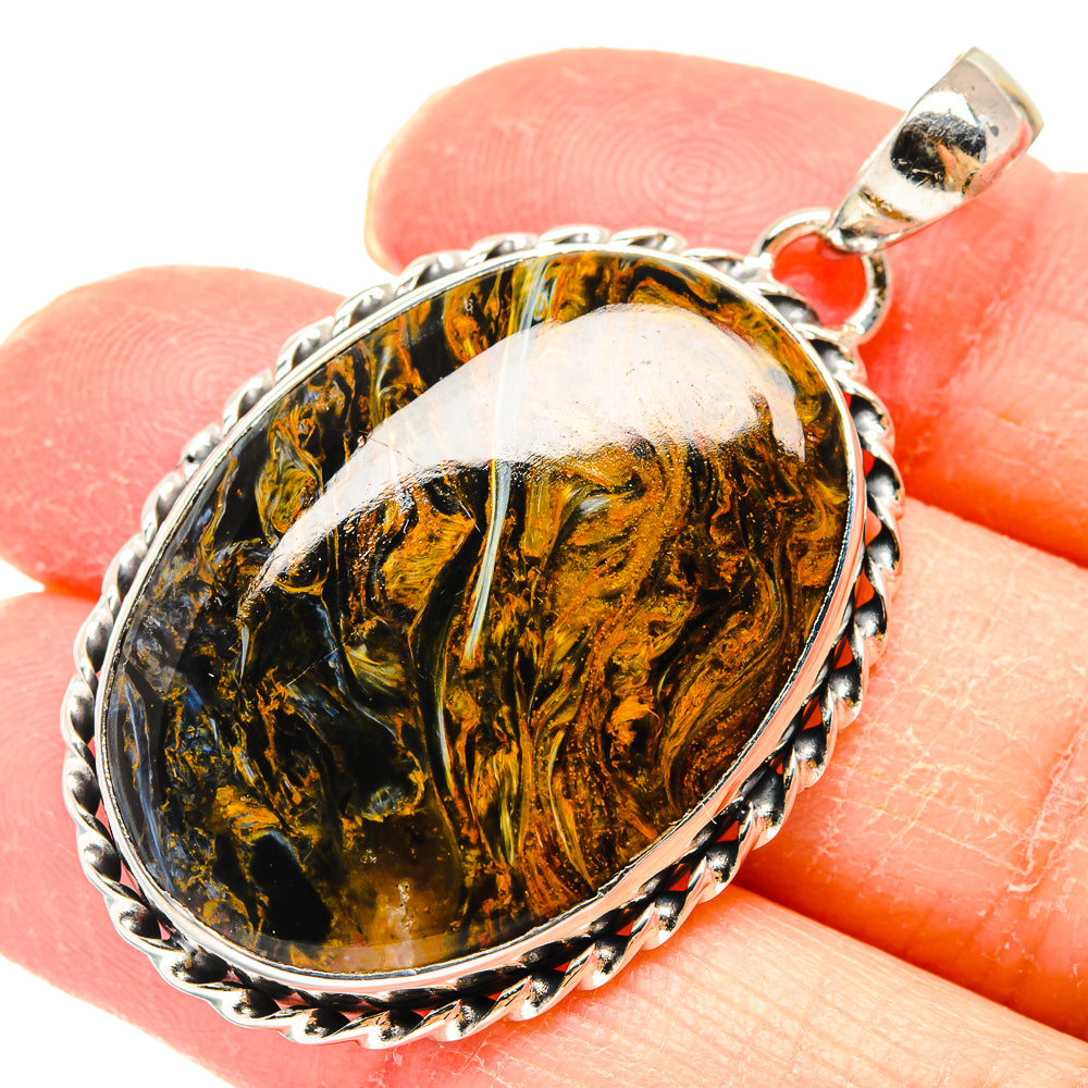 Golden Pietersite Pendants handcrafted by Anasilvercos - PD17977