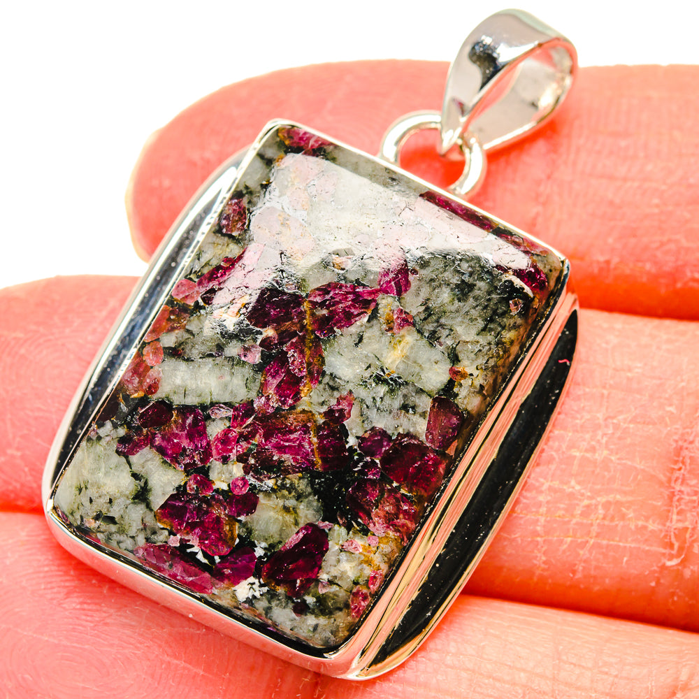 Russian Eudialyte Pendants handcrafted by Anasilvercos - PD17981