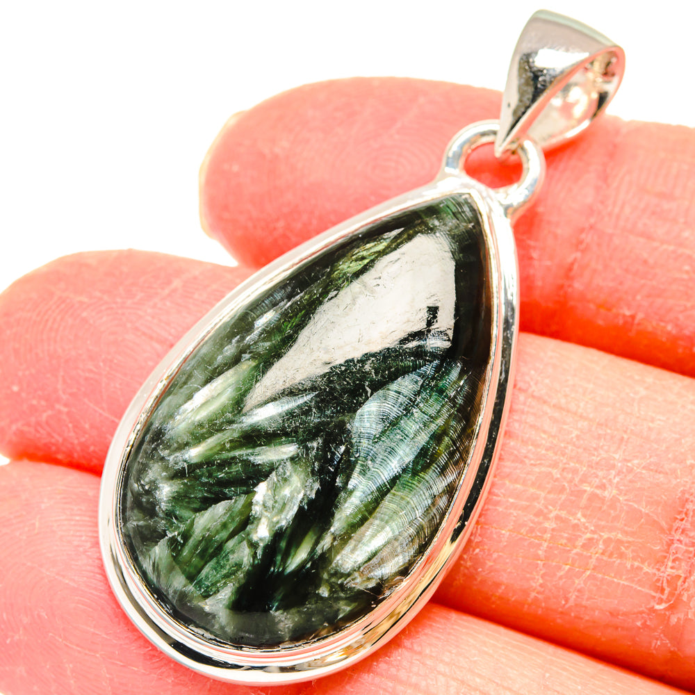 Seraphinite Pendants handcrafted by Anasilvercos - PD17986