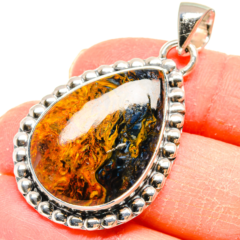 Golden Pietersite Pendants handcrafted by Anasilvercos - PD17999