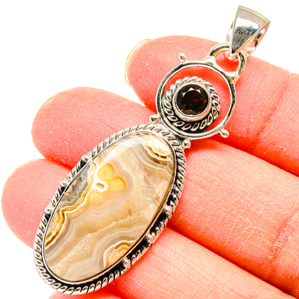 Laguna Lace Agate Pendants handcrafted by Anasilvercos - PD18000