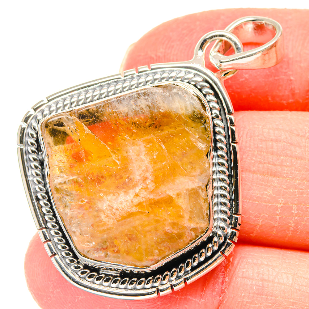 Citrine Pendants handcrafted by Anasilvercos - PD18002